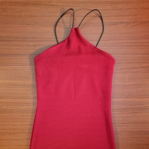 Wine Colored Tube Maxi Dress